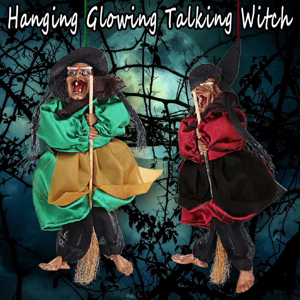 Phù Thủy Bay Hoạt Hình Có Chổi Quét Cho Lễ Halloween