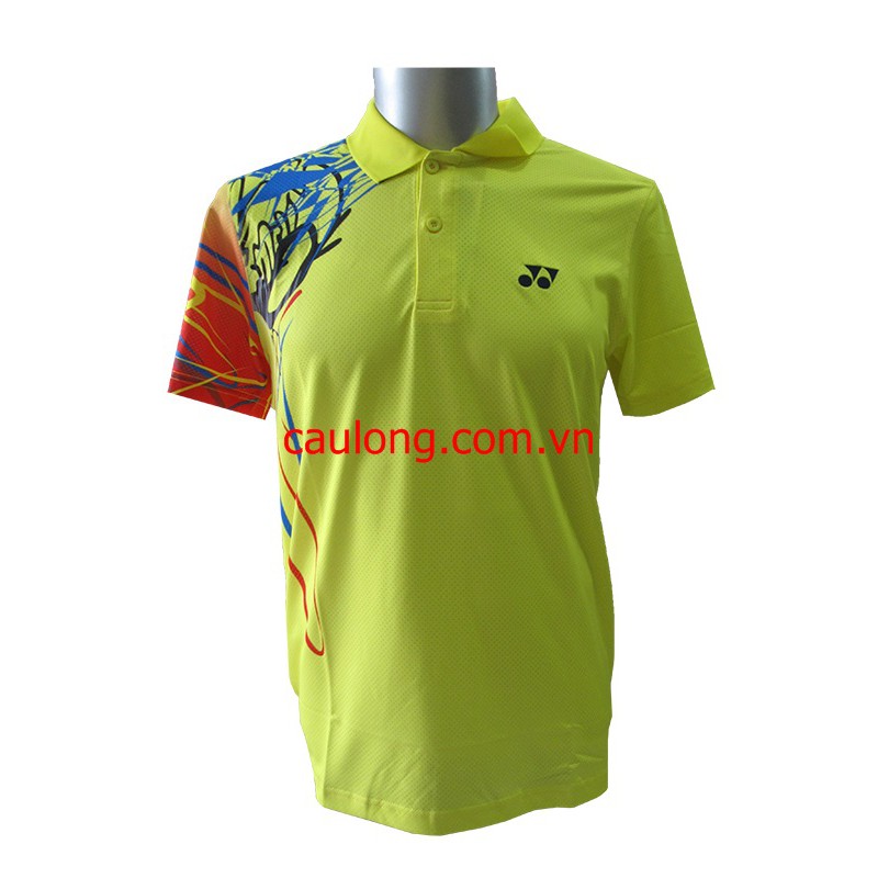 Áo Cầu Lông Nam Nữ Cổ Bâu Yonex 1825 Màu Vàng