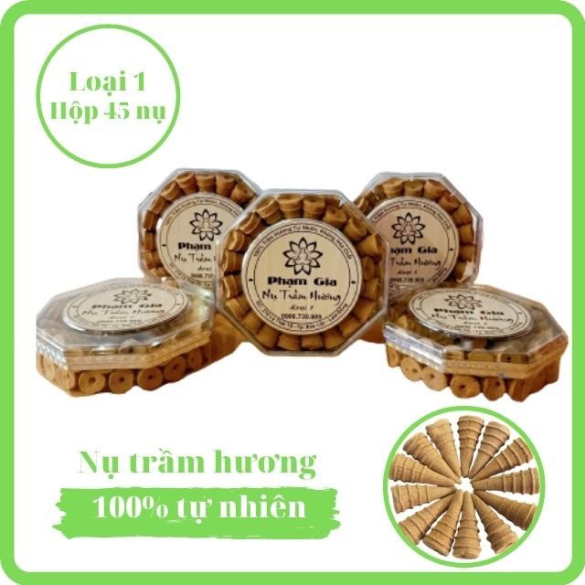 [Loại 1] Nụ Trầm Hương Thiên Nhiên - Hộp 45 Nụ- Nhang Nụ Trầm Nguyên Chất - Trầm Xông Nhà Tẩy Uế- Trừ Tà - Đồ Thờ Cúng