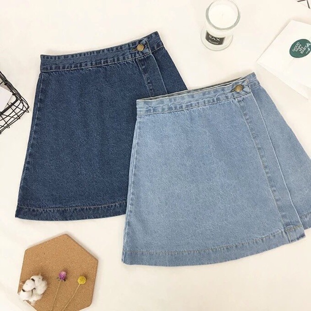Chân Váy Jean Vạt Xéo Hót | BigBuy360 - bigbuy360.vn