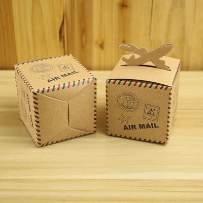 Hộp quà giấy mộc air mail máy bay HN1