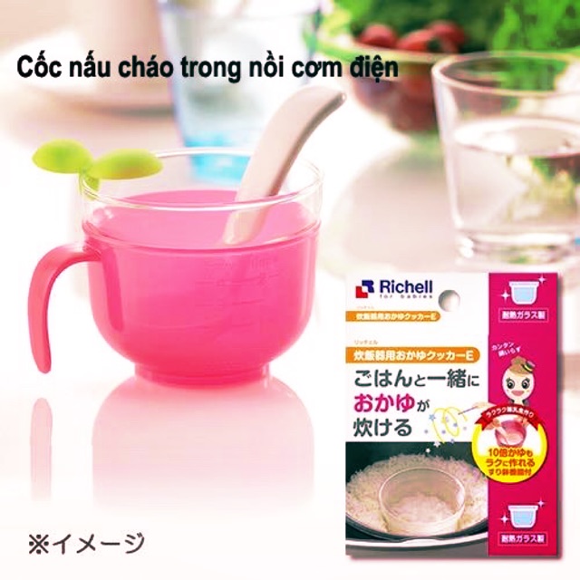 Cốc nấu cháo trong nồi cơm điện Richell