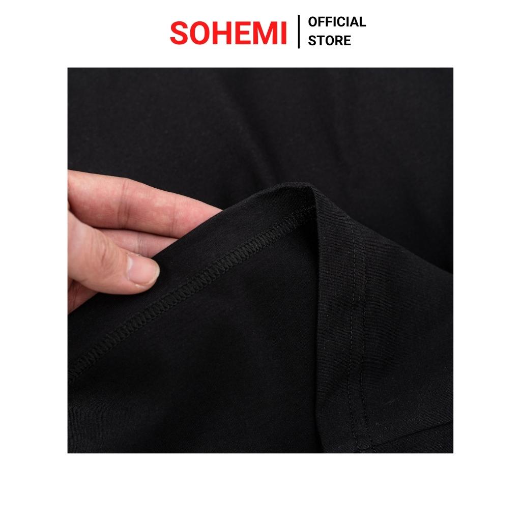 Áo thun SOHEMI form rộng tay lỡ họa tiết TRỤ CỘT - NÓC NHÀ 100% 4 chiều cao cấp