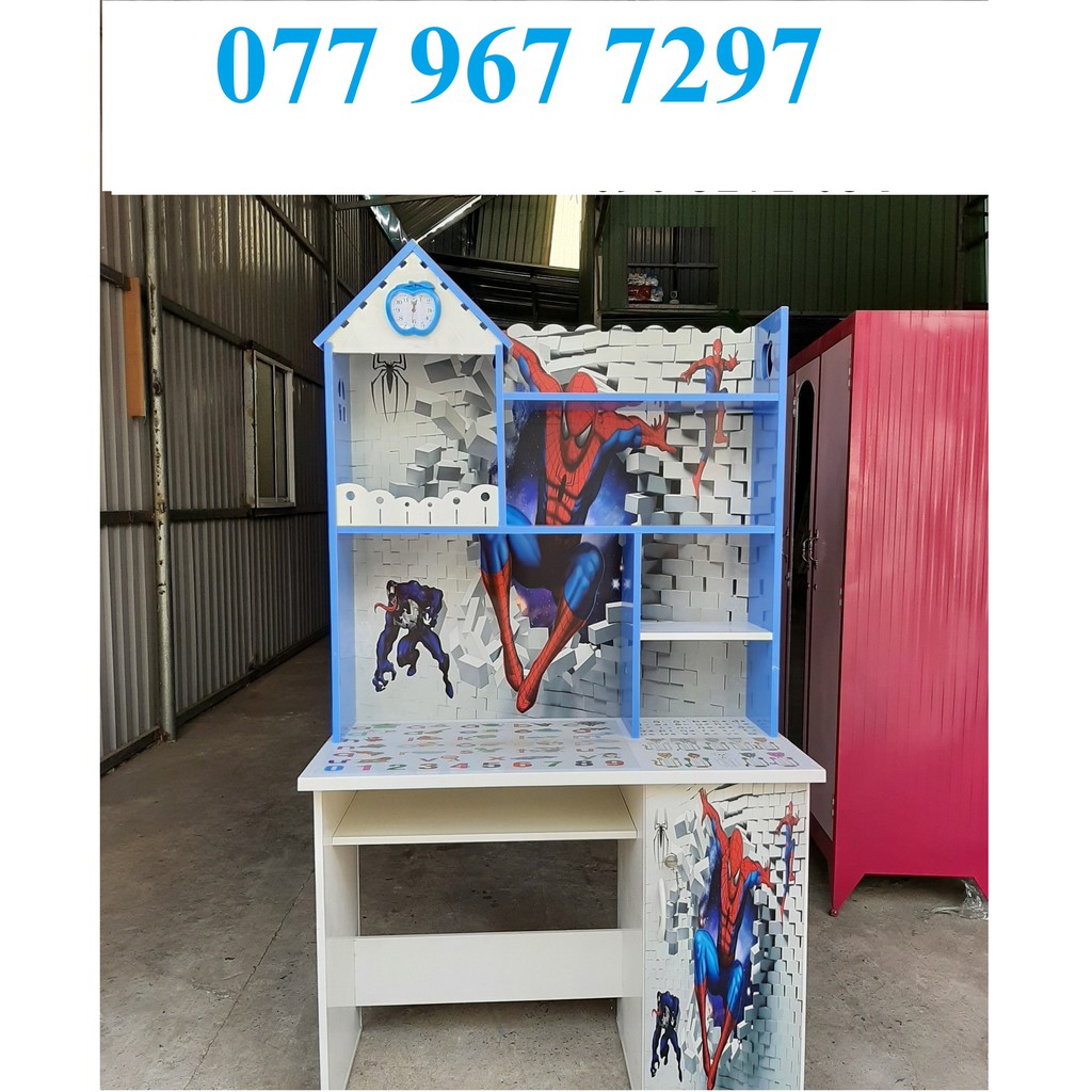 bàn học sinh công chúa cho bé gái mẫu mới nhất 2021. bàn học sinh siêu nhân cho bé trai mẫu mới nhất 2021