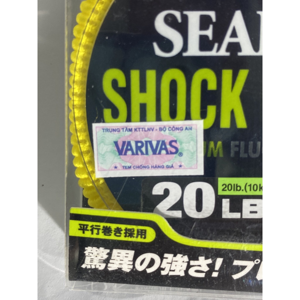 Dây Câu Cá Varivas Seabass Shock Leader [Fluorocarbon] - CƯỚC SĂN HÀNG - Cước thẻo - 30m