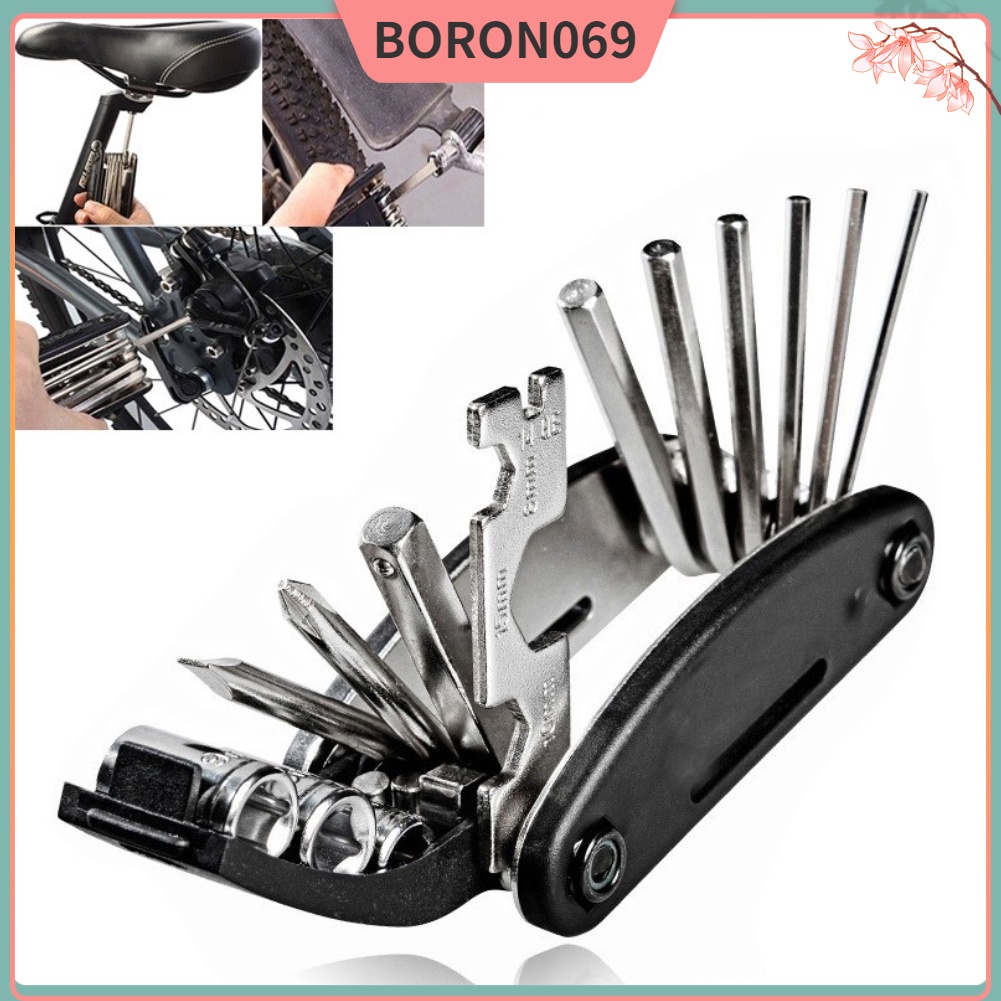 Bộ Dụng Cụ Sửa Chữa Xe Đạp Bằng Thép Carbon Chống Nước Đa Năng Có Thể Gấp Gọn Boron069