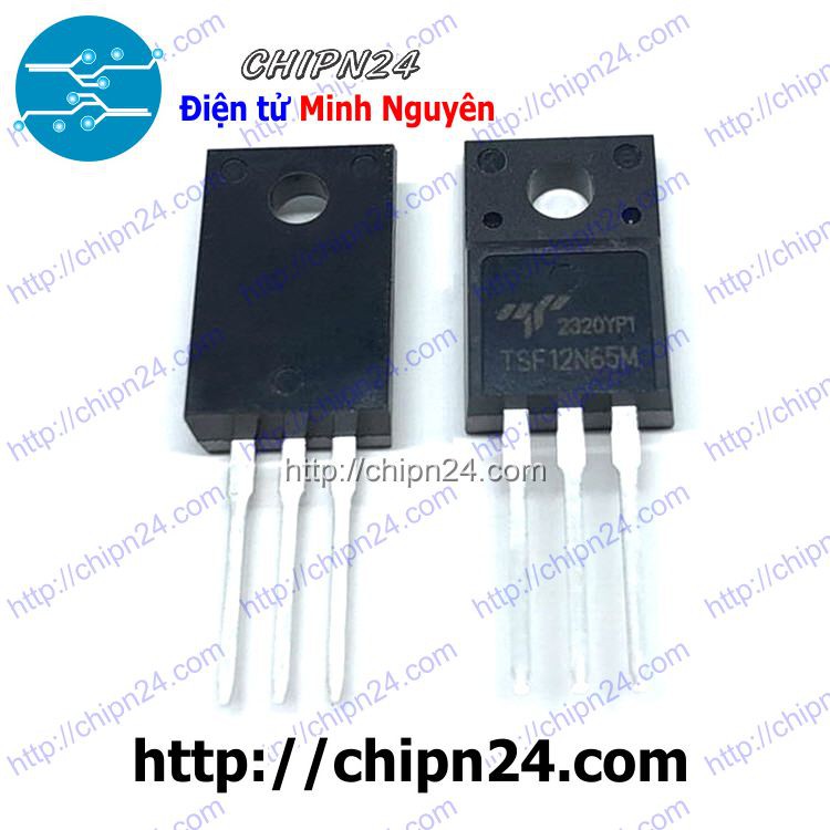 [1 CON] MOSFET 12N65 TO-220F 12A 650V (Kênh N) (TSF12N65M)