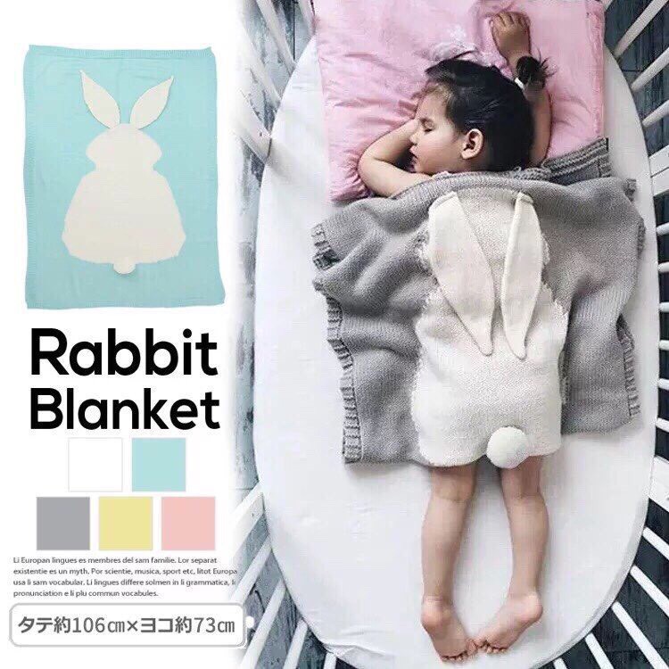 Chăn len tai thỏ Rabbit Blanket xuất Nhật