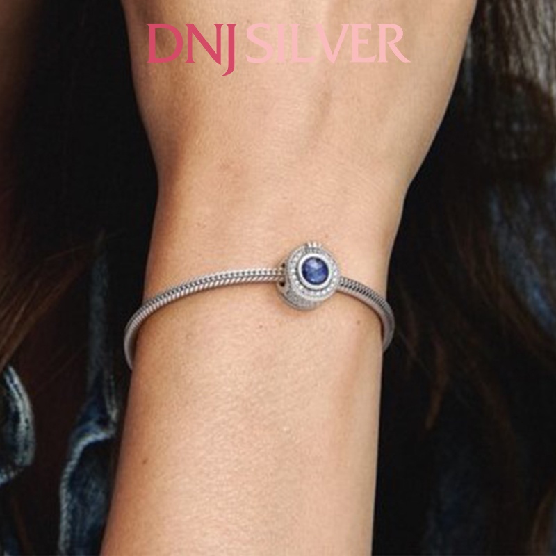 [Hàng cao cấp] Charm bạc 925 cao cấp, hàng chuẩn bạc - Charm Sparkling Blue Crown O thích hợp để mix vòng tay charm