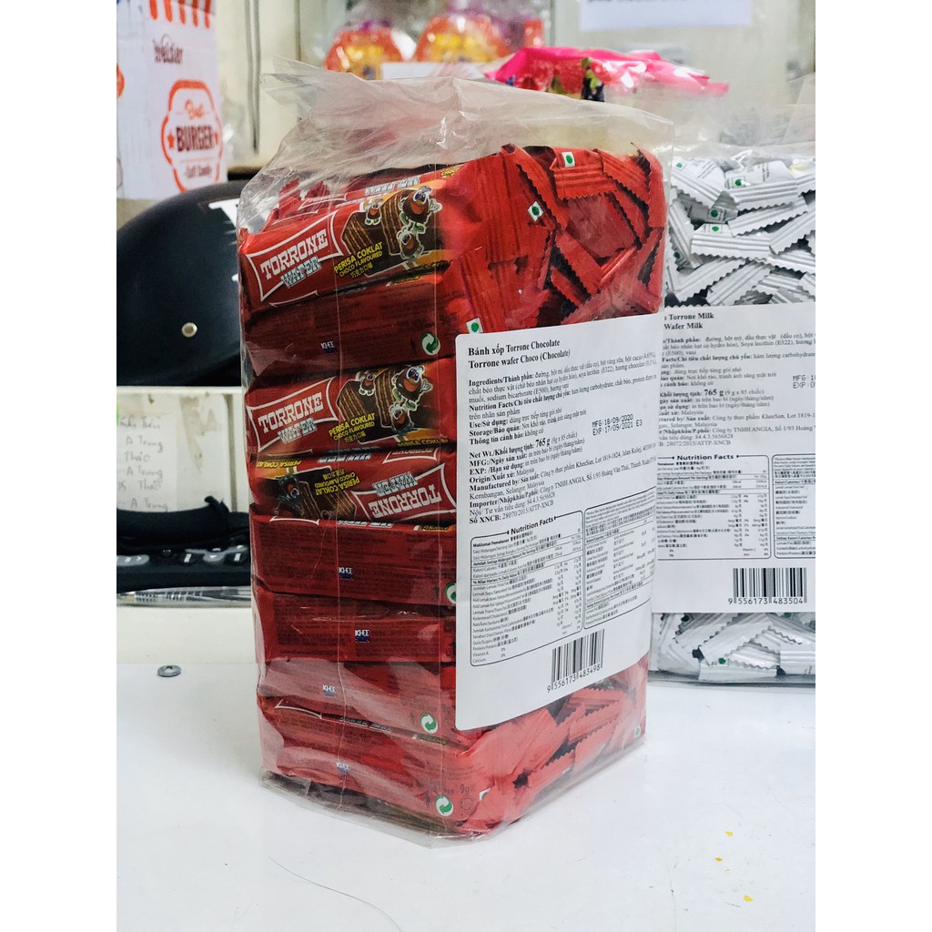 BÁNH XỐP TORRONE MALAYSIA 765G (85 Chiếc/Gói)