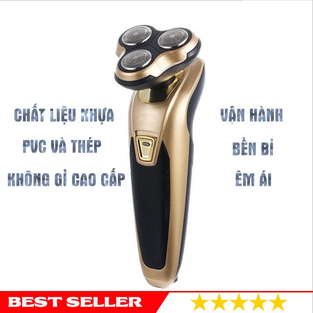 Máy Cạo Râu 3 Trong 1 Cắt Tóc  Tỉa Lông Mũi Lưỡi Cạo Thông Minh, Có Cổng Sạc. Hàng chuẩn, bảo hành lỗi 1 đổi 1