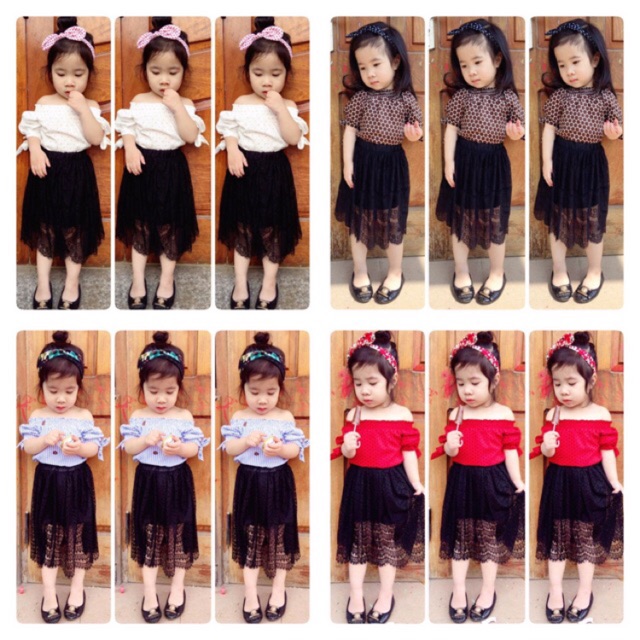 Set váy áo bé gái 1-5t