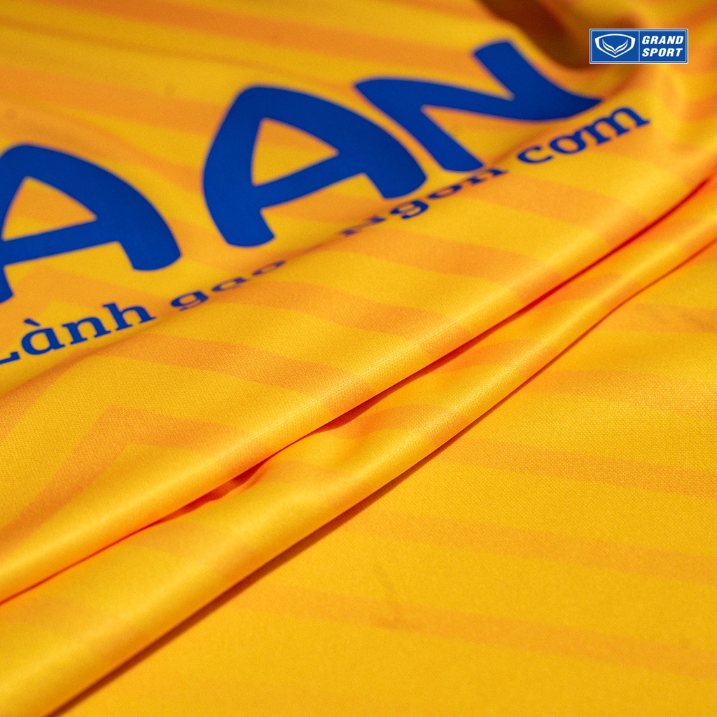 Áo bóng đá bản thi đấu CLB Sông Lam Nghệ An 2022 Sân Nhà Grand Sport Màu Vàng Chính Hãng Chất liệu Polyester Cao cấp