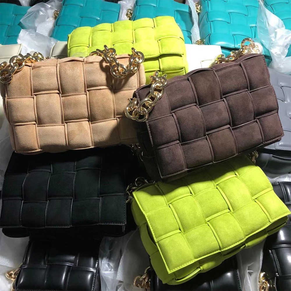 Túi Đeo JASMIN NOIR Chéo Da PU Kẻ Sọc Caro Phối Dây Xích Kim Loại Dày Dặn Thời Trang Cho Nữ