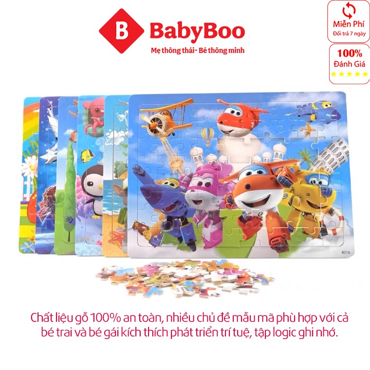 Tranh ghép hình 60 mảnh gỗ⚡SIÊU HOT⚡ Puzzle xếp hình cho bé phát triển tư duy, trí tuệ