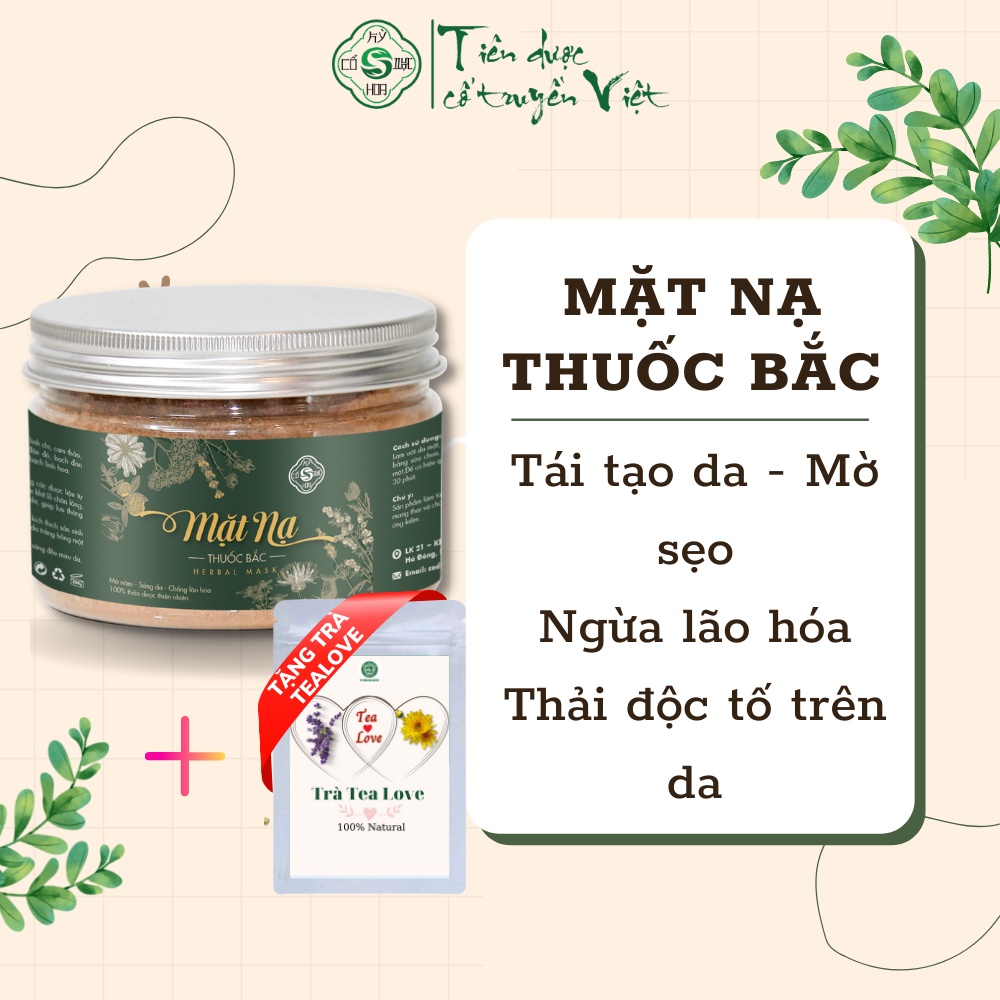 Mặt nạ th.uốc bắc Cổ Dược Kỳ Hoa - Sạch bã nhờn, tẩy da chết, ngăn ngừa lão hóa hiệu quả
