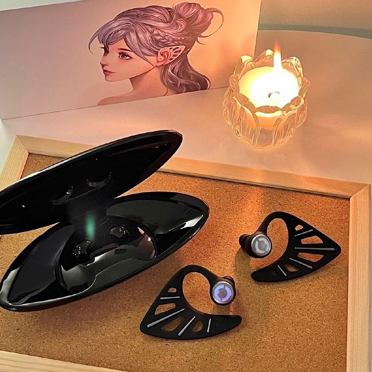 YOWU Demon Dance Elf phiên bản Raven Black Tai nghe TWS True Wireless Bluetooth Binaural In-Ear Luminous Music