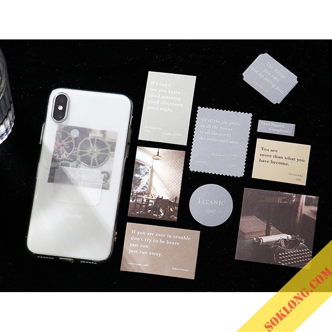 Bộ 30 tấm giấy ghi thông điệp trang trí sổ tay/nhật ký/album phong cách Post card Tuệ Minh