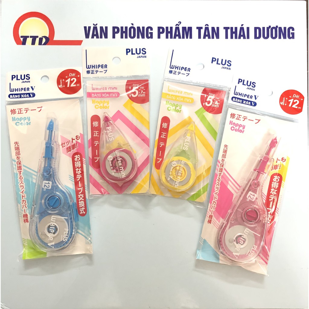 BÚT XÓA GIẤY, BĂNG XÓA, PHỦ BĂNG PLUS - 2 KÍCH CỠ