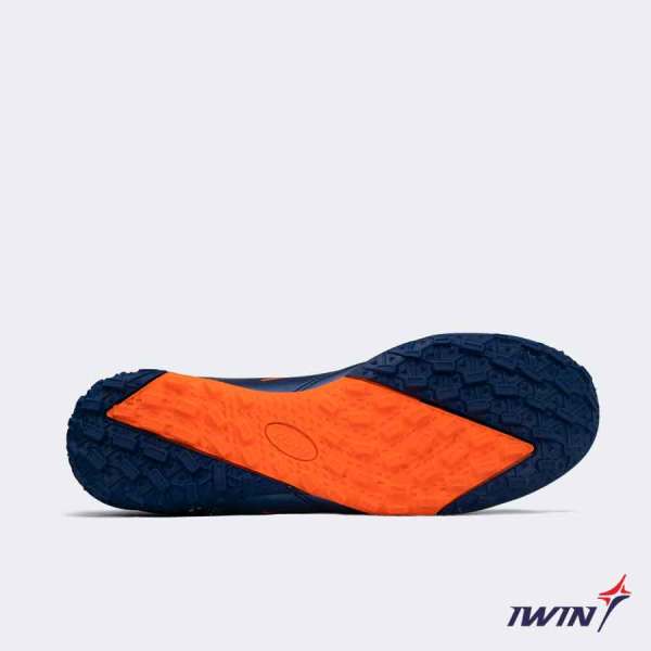 Giày Đá Banh Đế Đinh -  TF IWIN IMPRO Microfiber M02  - Xanh Cam  -  Đá Sân Cỏ Nhân Tạo