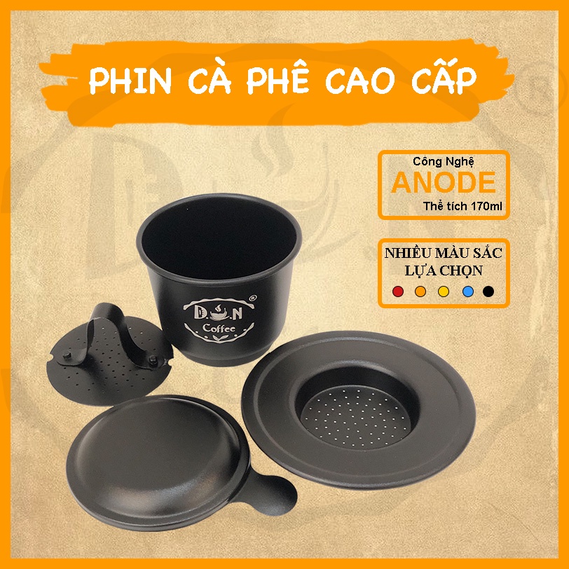 Phin pha cà phê phin màu anode chất lượng, phin nhôm cao cấp D.O.N coffee