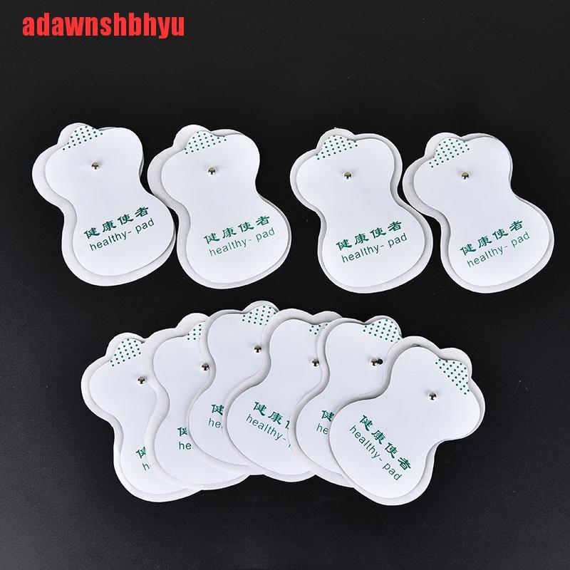 Set 10 Miếng Dán Điện Cực Trắng Cho Máy Mát Xa Điện Cực Chất Lượng Cao