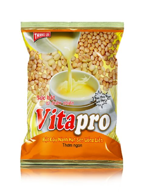 BỘT ĐẬU NÀNH HẠT SEN 350GR VITAPRO ( CÓ ĐƯỜNG) - THƠM NGON BỔ DƯỠNG