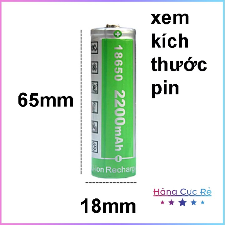 Pin sạc 18650 xanh lá 2200mAh 4.2V ❣️Freeship❣️ Pin lithium-ion cho đèn pin, loa, quạt mini, đèn laze-Shop Hàng Cực Rẻ