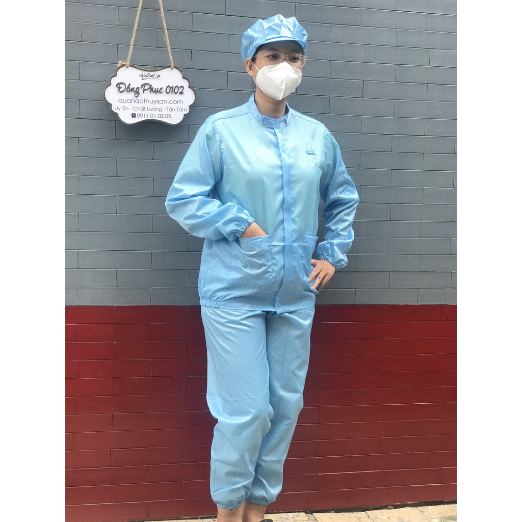 Quần áo chống tĩnh điện phòng sạch Giặt Được - Dùng Nhiều Lần.