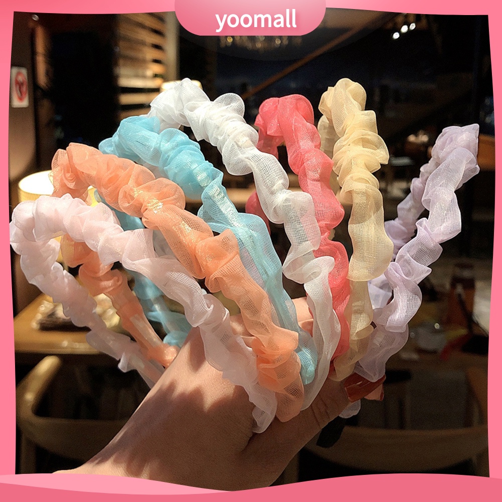 Băng đô chiffon màu trơn thời trang sành điệu