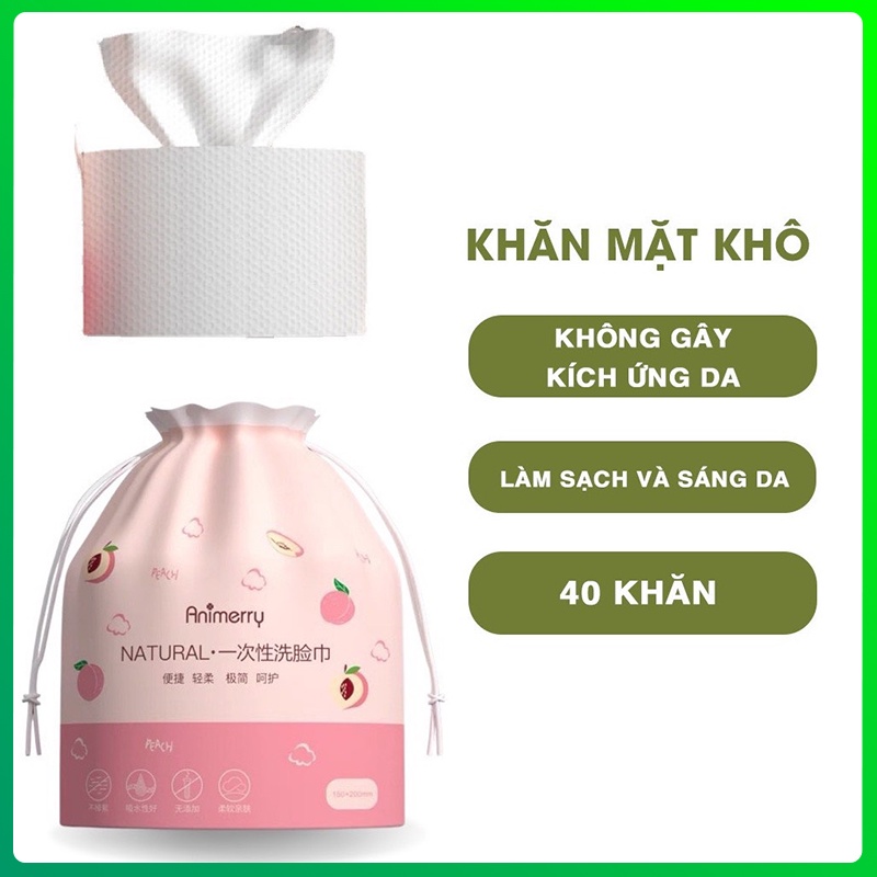 Khăn giấy đa năng Animerry Khăn lau mặt dùng 1 lần lau khô lau ướt chất liệu cao cấp độ bền cao và thấm nước