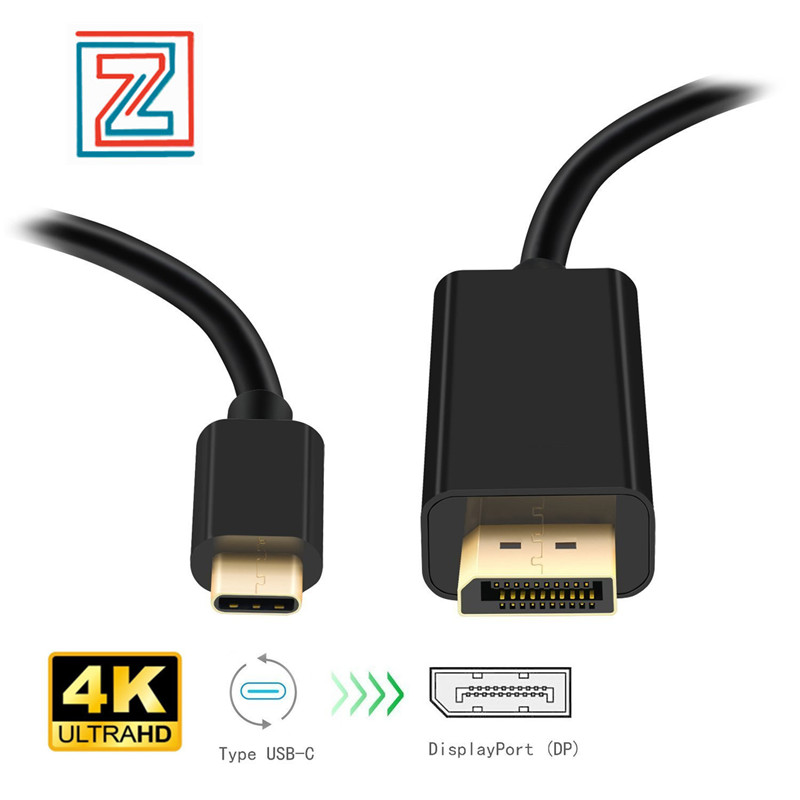 Cáp Chuyển Đổi Usb-C Sang Dp 4k Dài 1.8m Cho Macbook Pro Macbook Chromebook Pixel