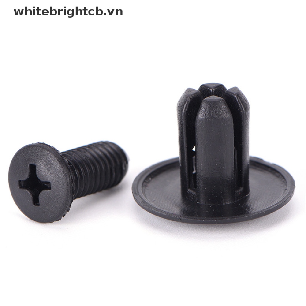 FENDER Set 50 Đinh Tán Nhựa Màu Đen 8mm Chuyên Dụng Cho Xe Hơi