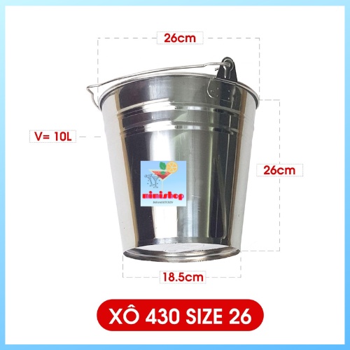 Xô Đá Inox Loại Dày - Xô Đựng Nước Đá Inox Hàng Loại 1 - Dụng Cụ Pha Chế