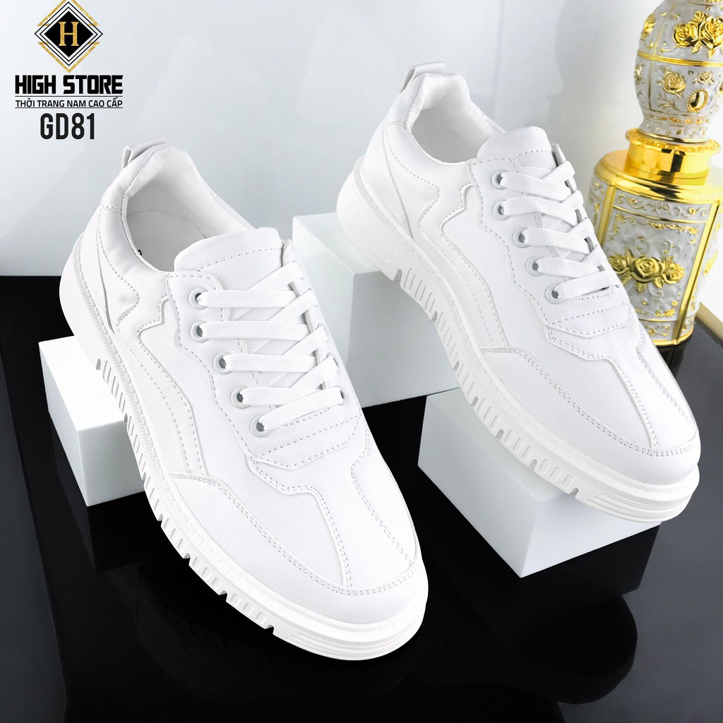 Giày Da Thể Thao Nam Màu Trắng Cao Cấp -  GD81