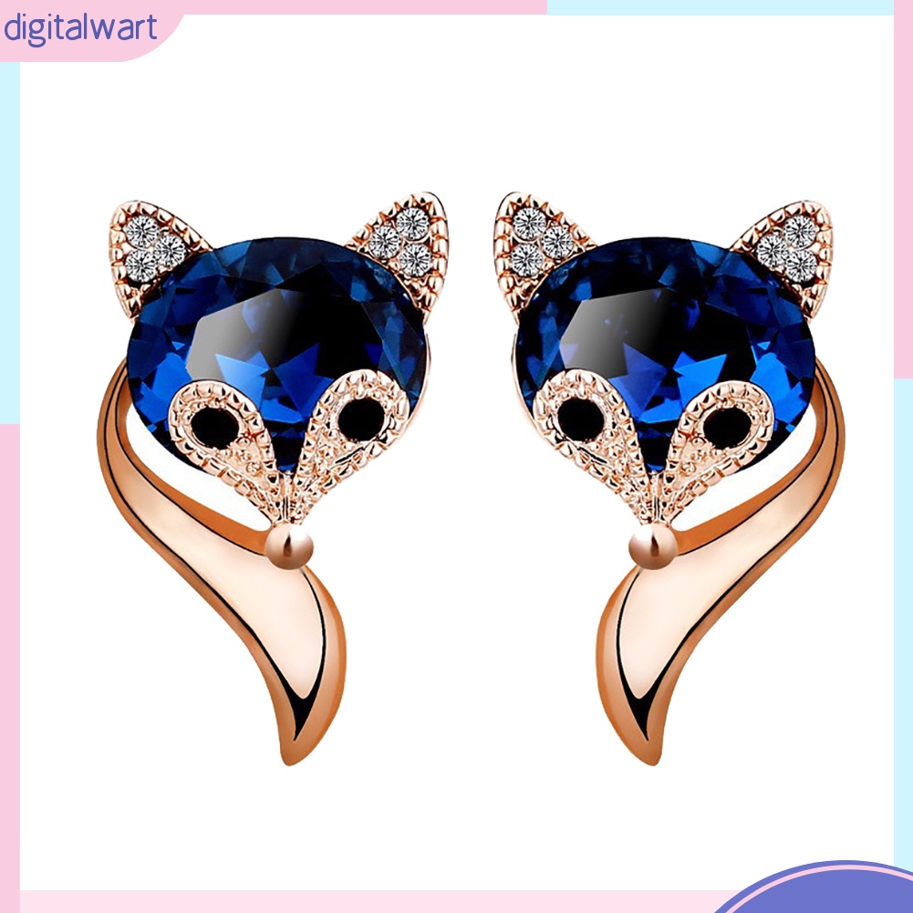 Hoa Tai Đính Đá Hình Chú Cáo Xinh Xắn Dành Cho Nữ