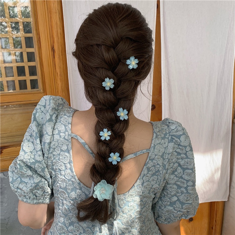 5/10 Kẹp Tóc Hình Bông Hoa Phong Cách Hàn Quốc Dễ Thương