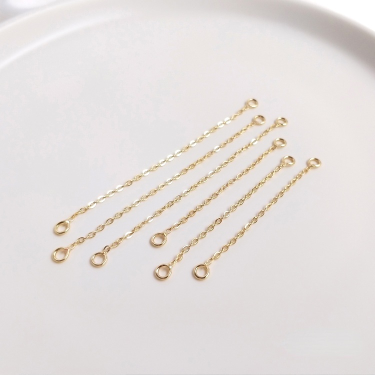 Dây Xích 14K Màu Vàng Kim Hai Vòng Nối Dài Trang Sức Làm Đồ Trang Sức DIY