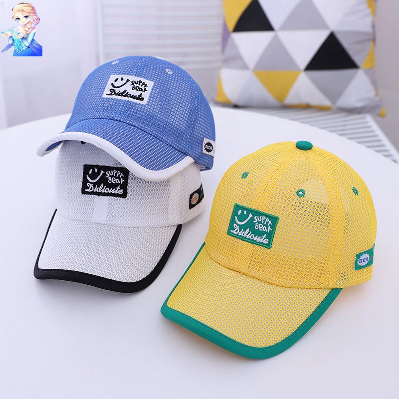 Nón Lưỡi Trai Che Nắng Phối Lưới Thoáng Khí In Họa Tiết Hoạt Hình Thời Trang Mùa Hè Cho Bé Trai Và Gái