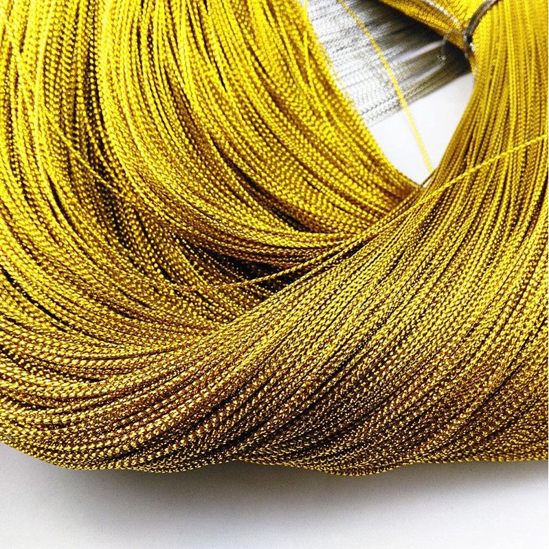 Một Bó 100m Dây Kim Tuyến Bạc &amp; Vàng 0.8mm Trang Trí
