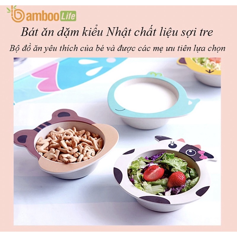 chén bát ăn dặm từ sợi tre Bamboo Life  an toàn  thân thiện môi trường