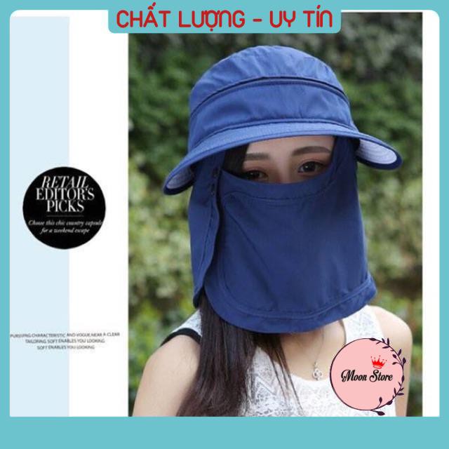 Mũ chống nắng, nón đi nắng 3in1 cực tiện dụng kèm khẩu trang có thể tháo rời