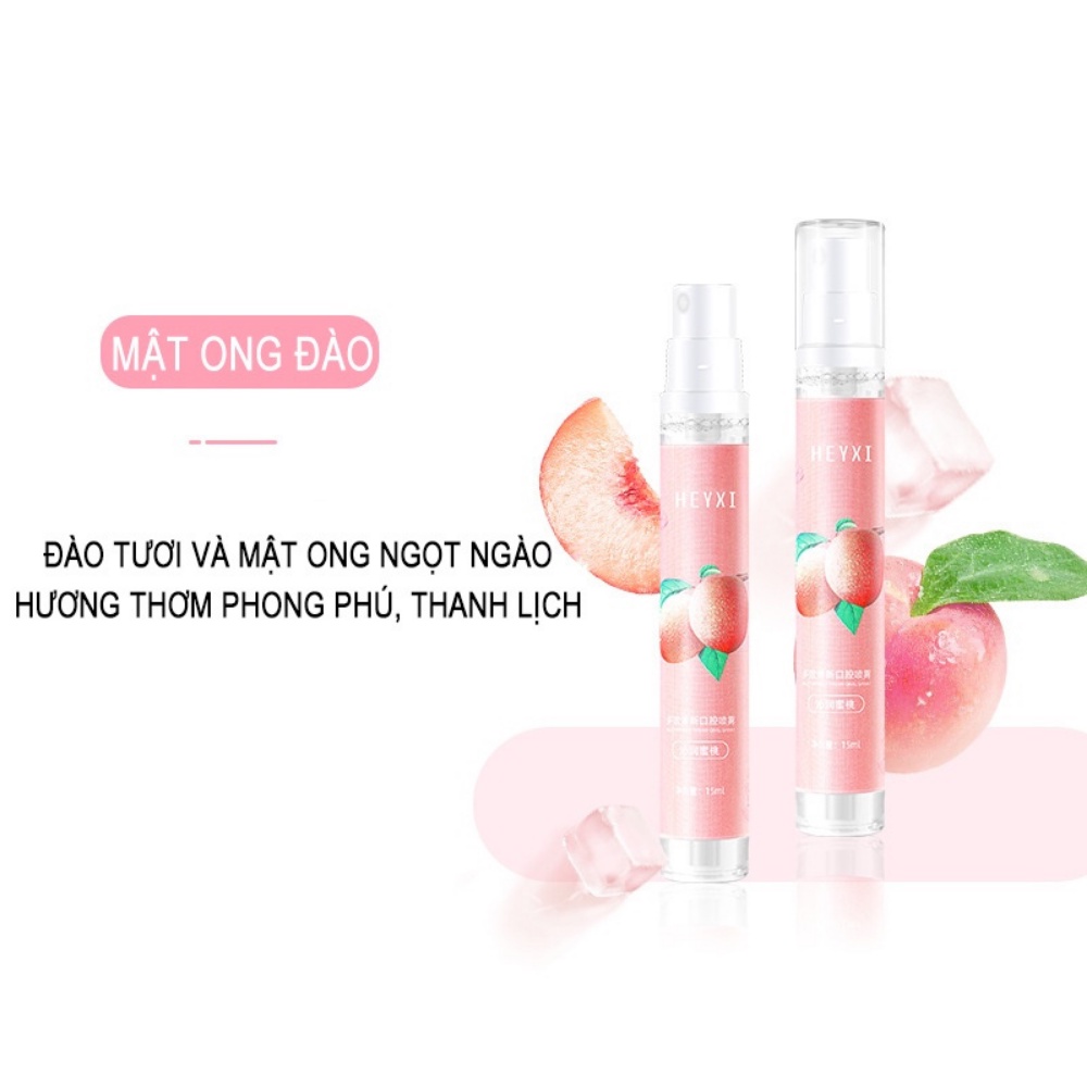 Xịt Thơm Miệng HEYXI Sạch Miệng Tươi Mát Khử Mùi Hôi 15ml