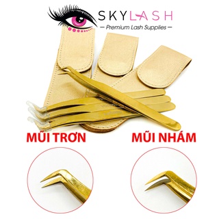 Nhíp volume vàng nối mi = gắp mi - keo nối mi fan - DỤNG CỤ NỐI MI