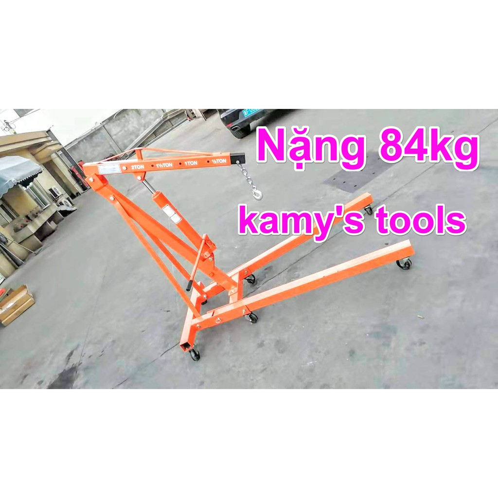 Cẩu móc động cơ ô tô 2 tấn nặng 84kg 2 xy lanh bơm nhanh gấp 2 lần