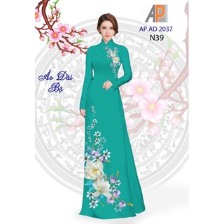 Vải may áo dài in hoa sen trắng