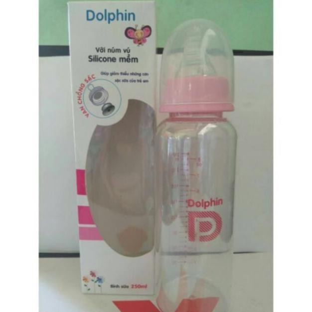 Bình sữa Dolphin cổ hẹp PC 60ml/125ml/250ml