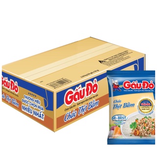 Cháo Gấu Đỏ Thùng 50 gói x 50g Vị Gà, cháo ngon giàu dinh dưỡng