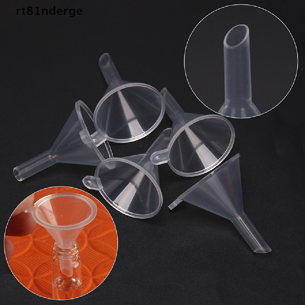 【ge】 5pcs New Small Plastic For Perfume Diffuser Bottle Mini Liquid Oil Funnels Lab .