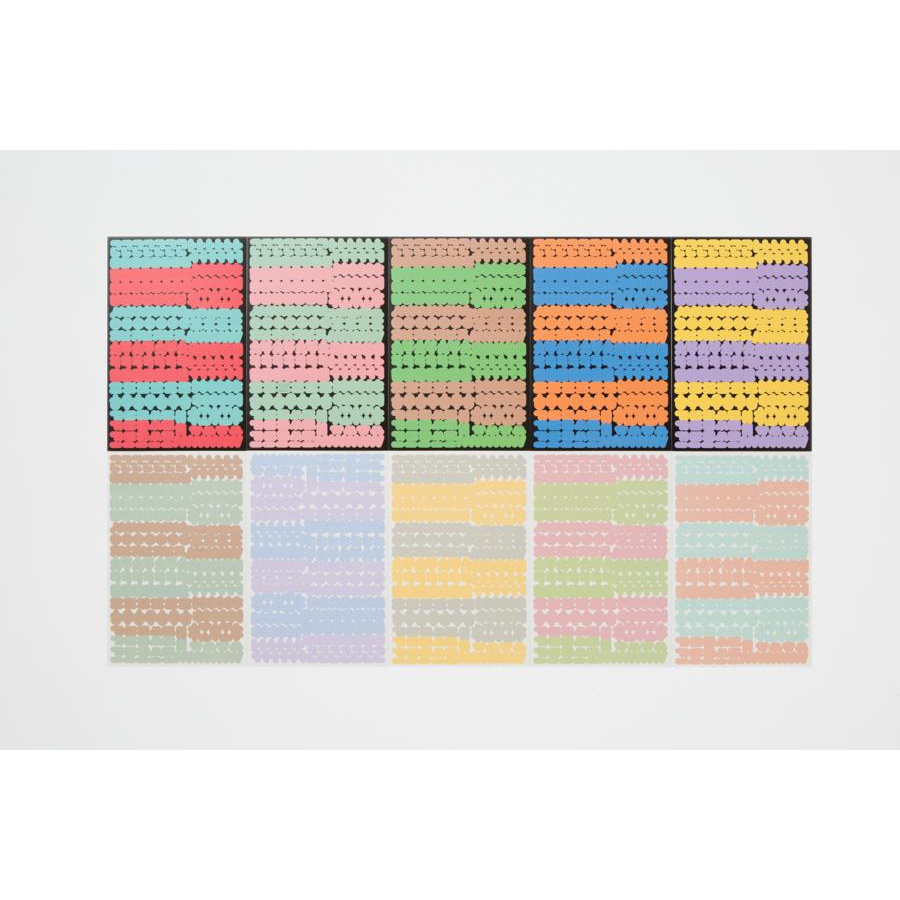 Set 10 Tấm Sticker ARTBOX Hàn Quốc Hình Chữ Hangul Nhiều Màu Sắc